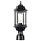 Nuvo Hopkins Outdoor Small Post Lantern 1 Light Matte Black Finish 60/6116 - alternate 7